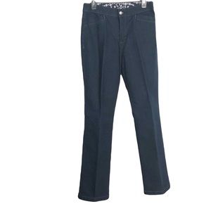 Cappagallo Womens Dark Blue Denim Jeans Two Front and Back Pockets Size …